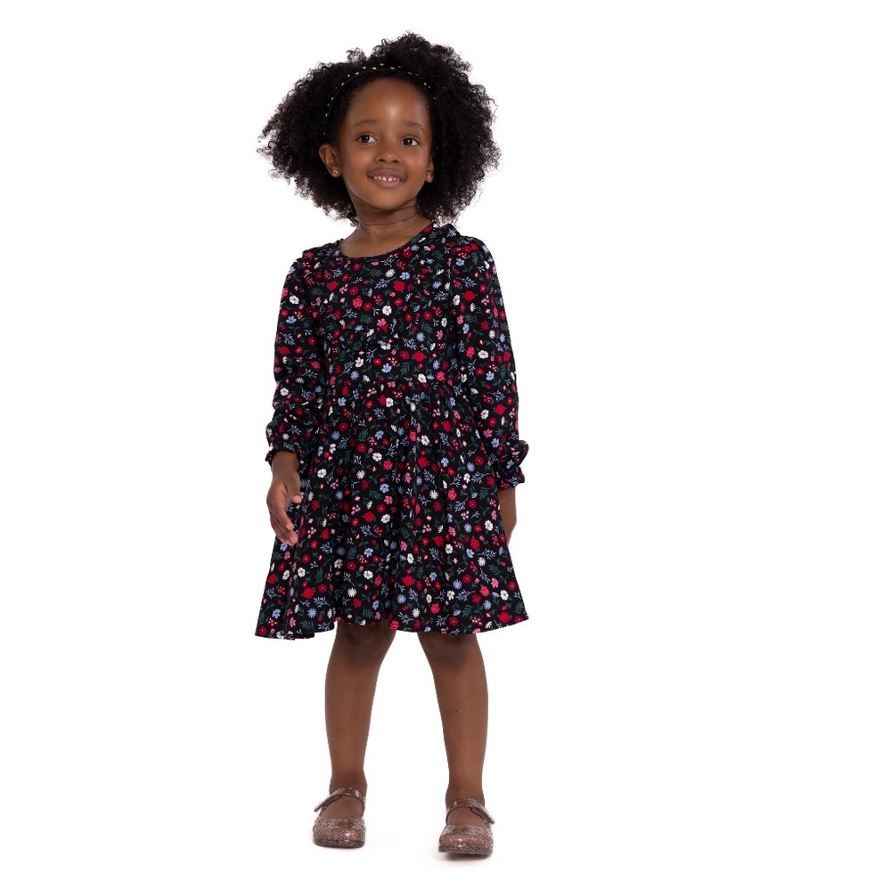 Wonder Nation Toddler Girls Ruffle Floral Print Dress